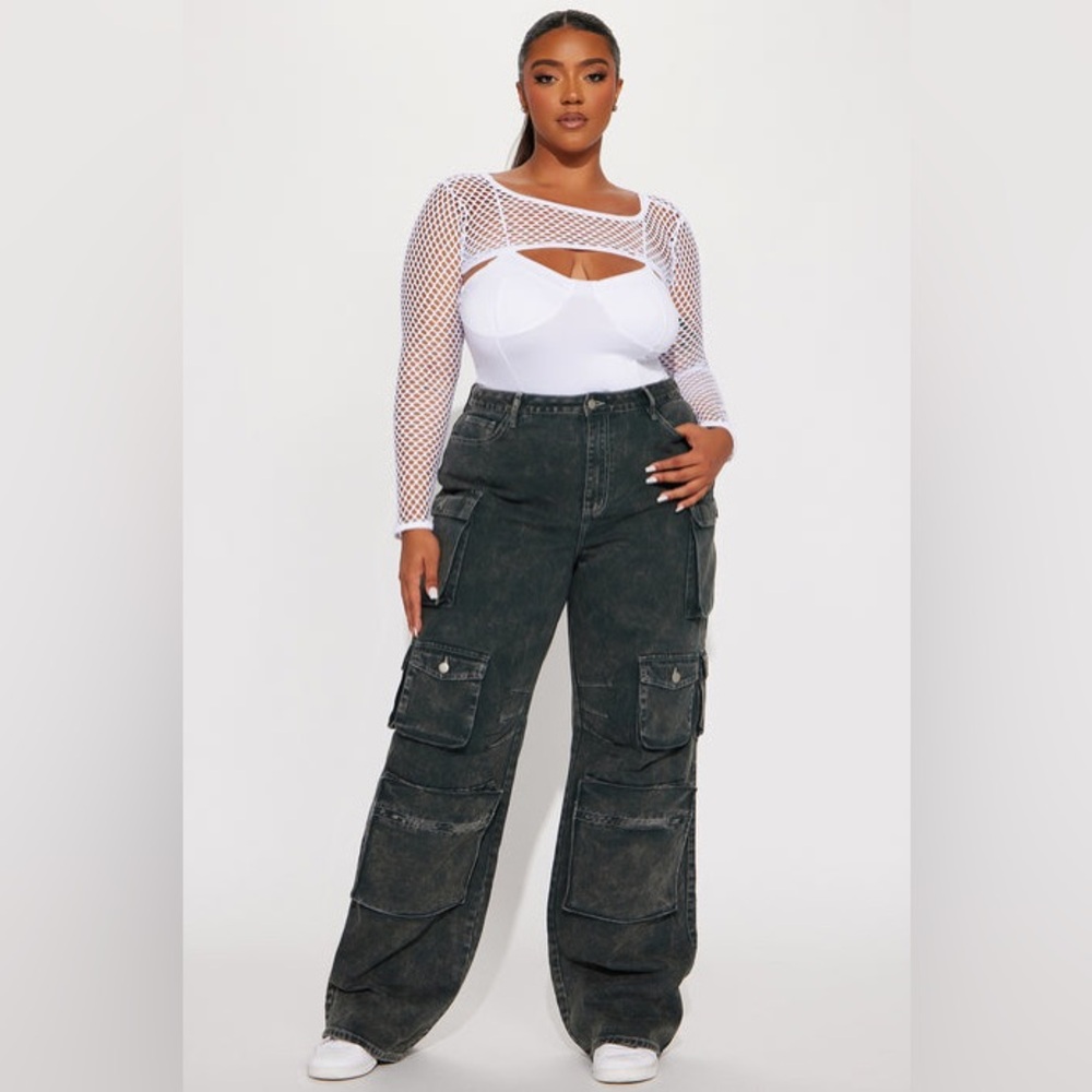 NWT Fashion Nova | Tall Lily High Rise Cargo Jeans